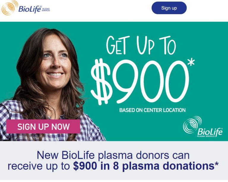 BioLife Plasma Coupons & Promotions August 2023 (1000 Bonus)